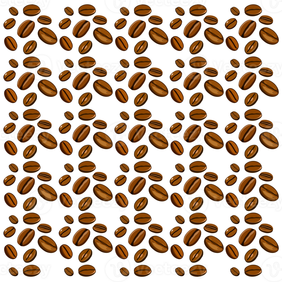 Coffee beans pattern png