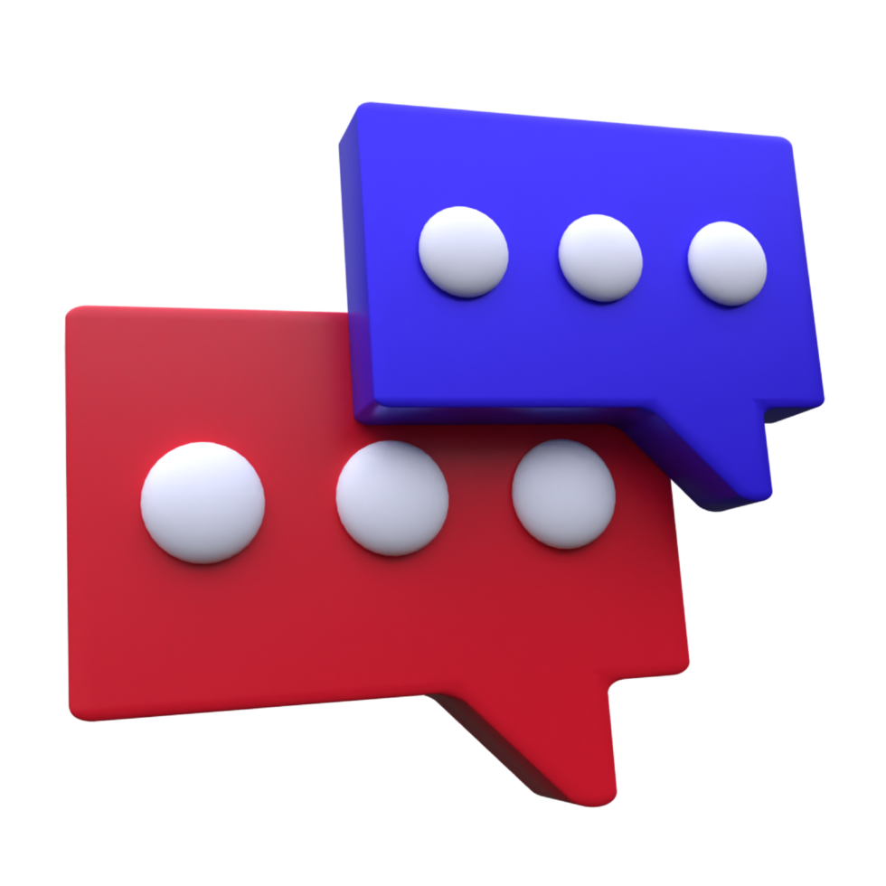 unique 3d rendering new message notification icon simple .Realistic illustration. png