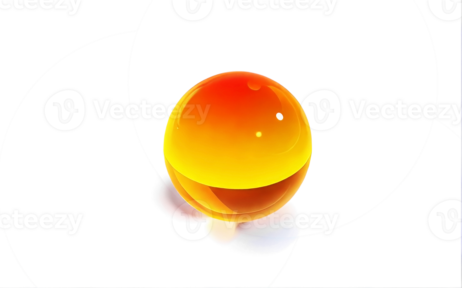 AI generated Yellow crystal ball on transparent background.Generative AI. png