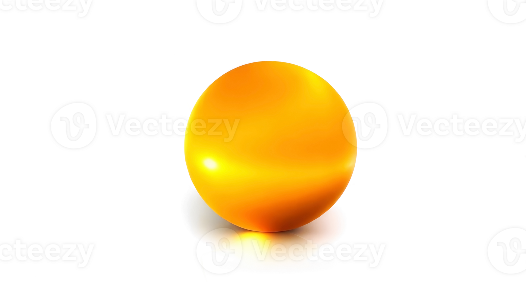 AI generated Yellow crystal ball on transparent background.Generative AI. png