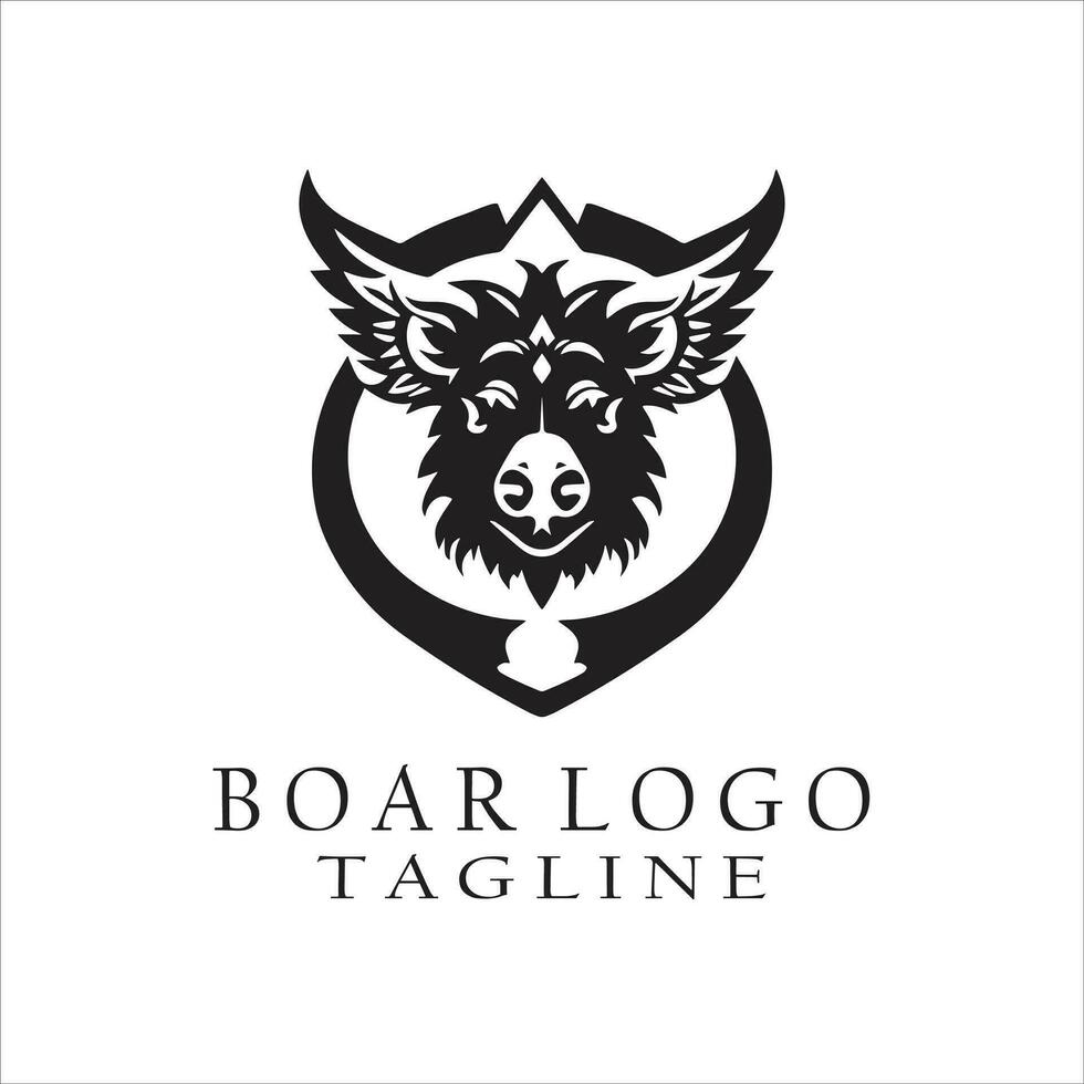 Boar logo design vector template