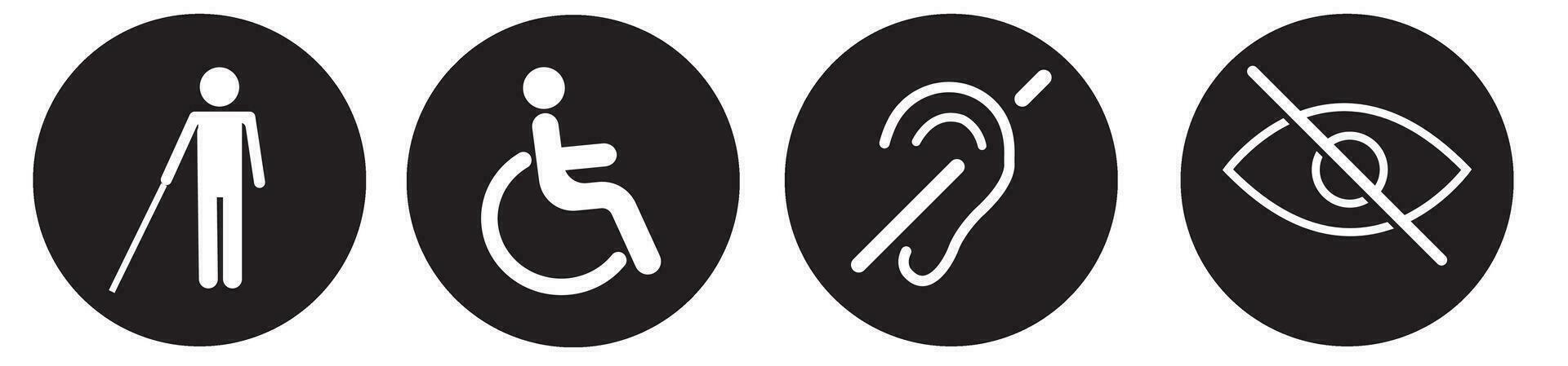 Icon set for people vector