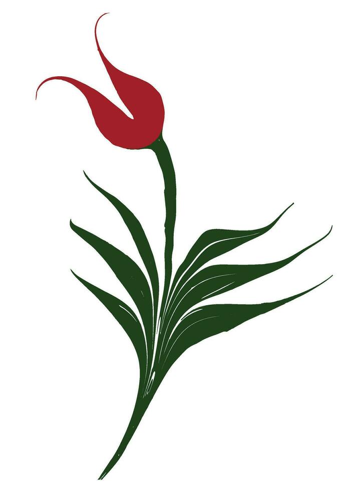 jaspeado Arte rojo tulipán vector