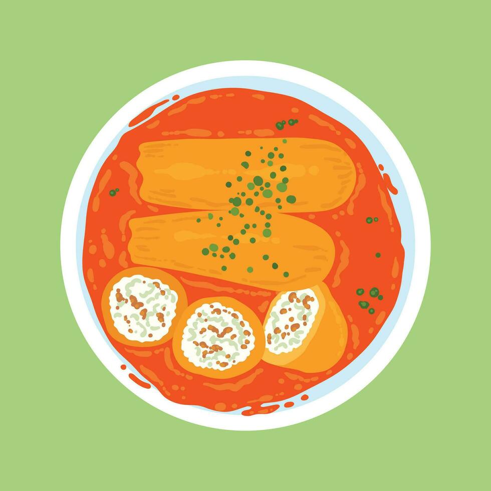 kousa food vector illustration