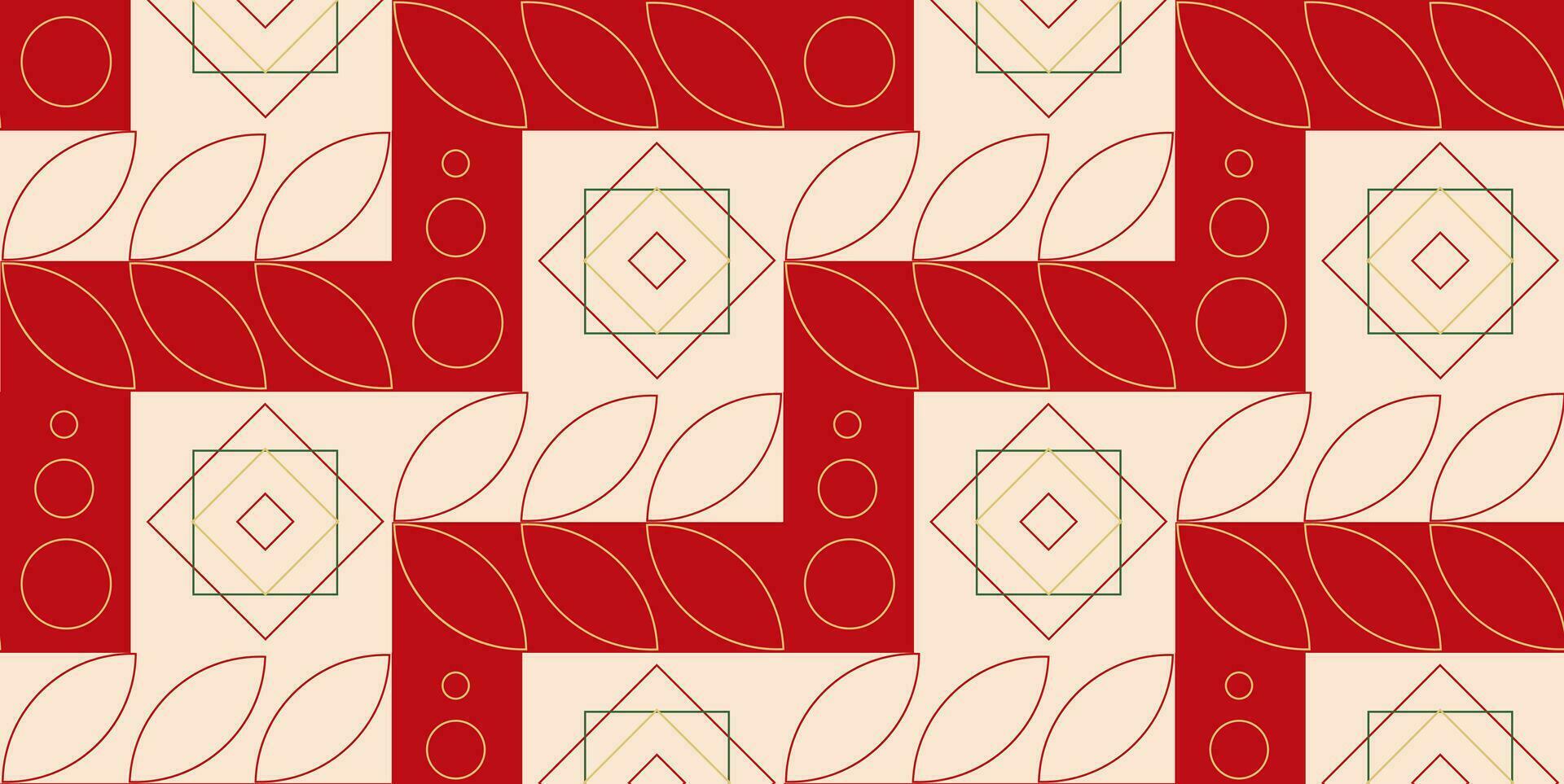 Geometric vector pattern in Scandinavian style. Pink and red color. Graphic design background illustration.