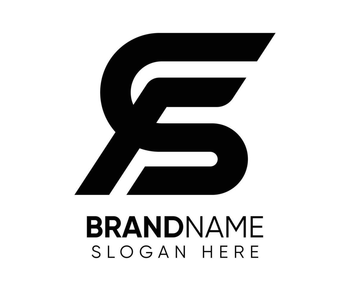 F S logo design vector template