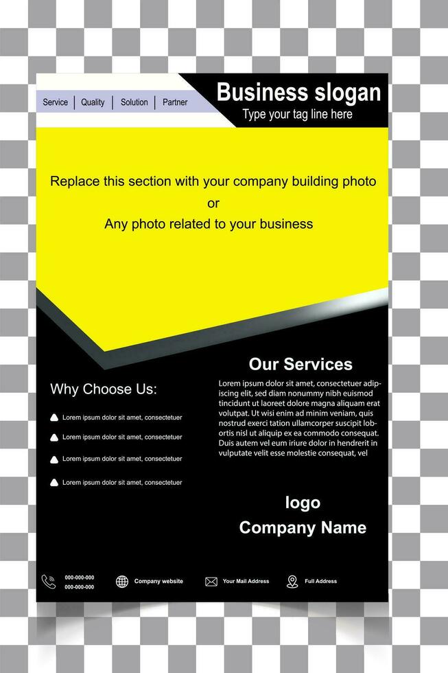 Simple flyer design for commercial  and corporal business vector