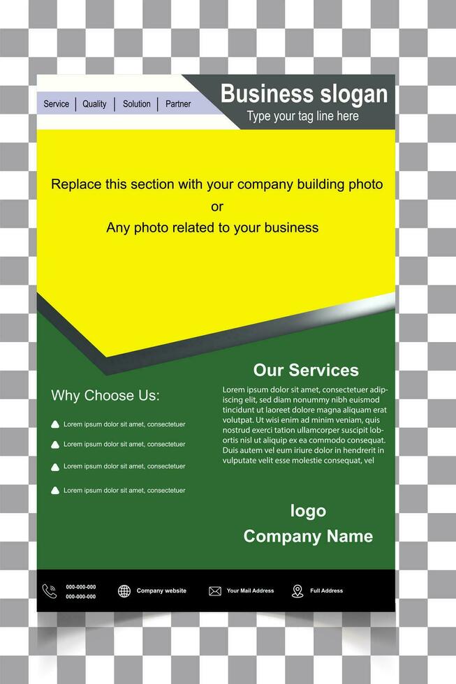 Simple flyer design for commercial  and corporal business vector
