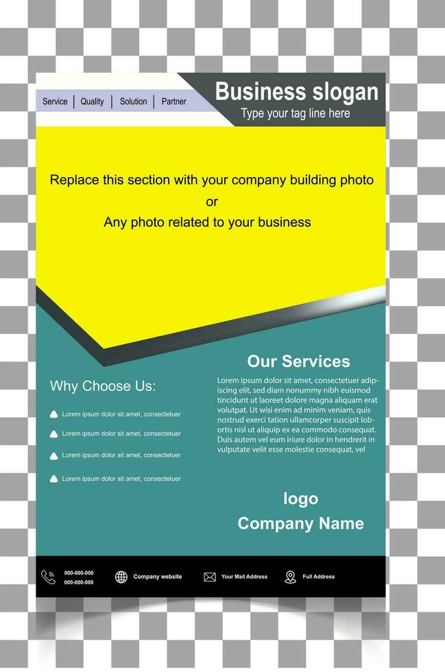 Simple flyer design for commercial  and corporal business vector