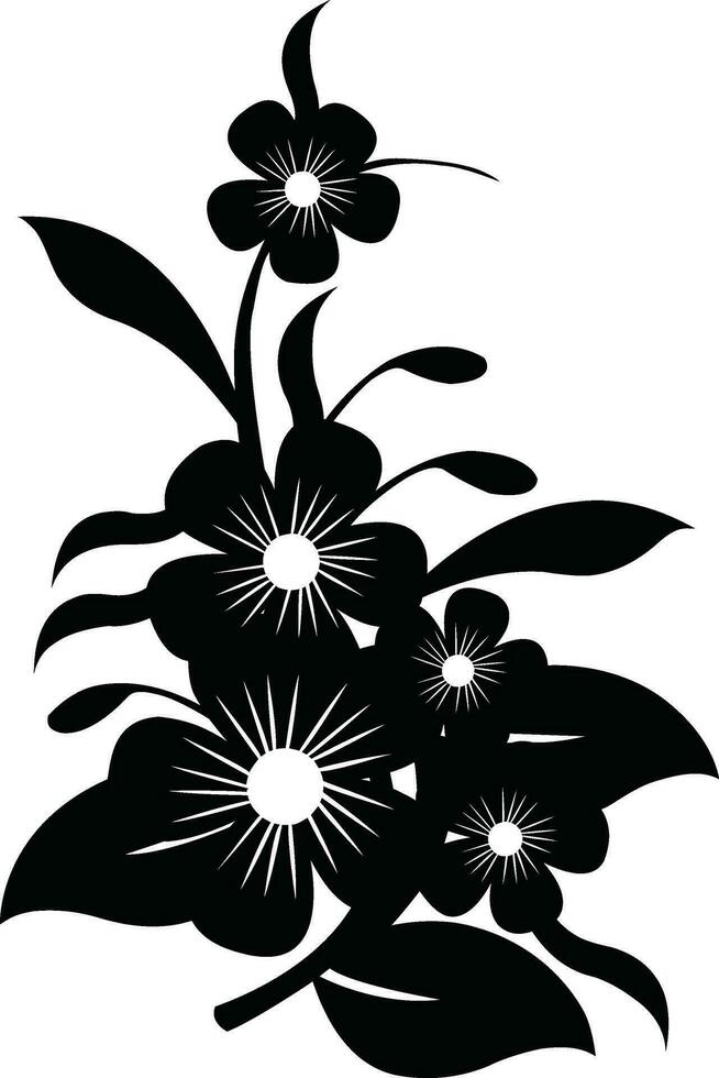 Flower silhouette design on a white background vector