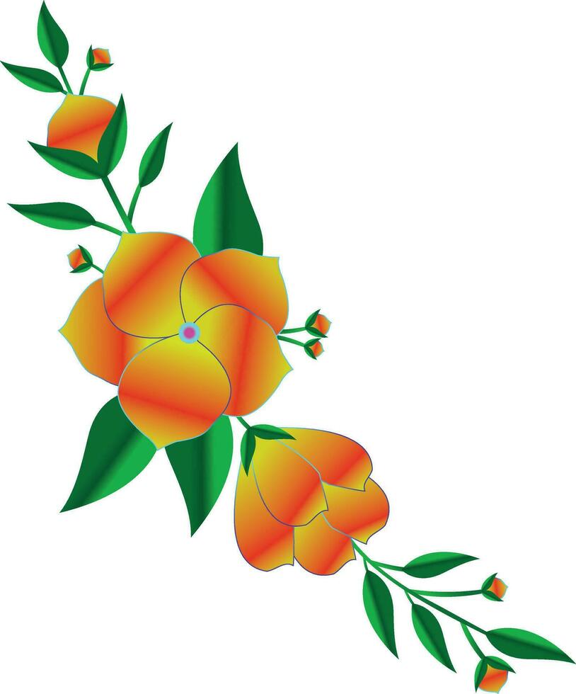 illustration of flower vector design on a white background