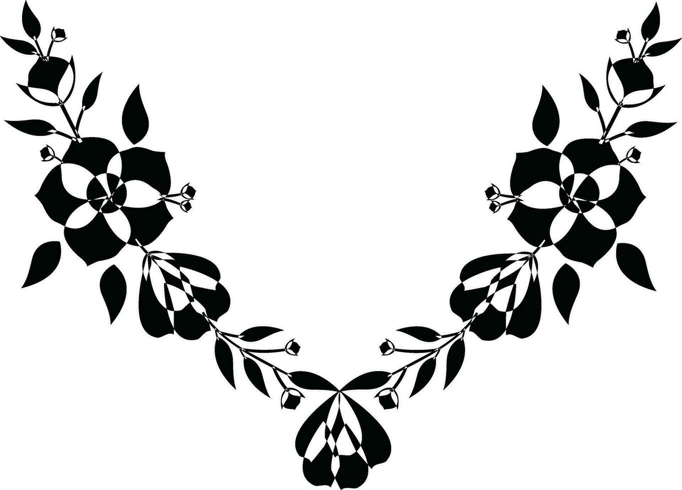 Flower silhouette design on a white background vector