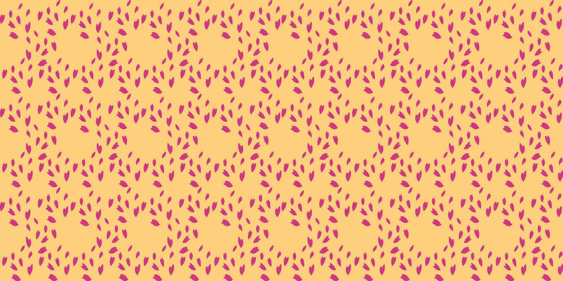 Seamless pattern with abstract rhombus, zigzag in a textured polka dots. Vector hand drawn sketch shape. Creative simple random dot, spots, drops on a yellow background. Design for fashion, textile