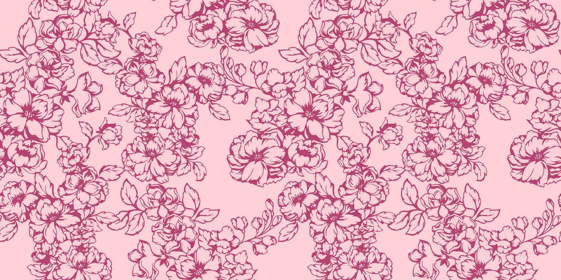 floreciente texturizado ramas flores con brotes, hojas sin costura modelo. vector mano dibujado. pastel antecedentes con resumen artístico gráfico floral impresión. diseño para moda, tela, fondo de pantalla.