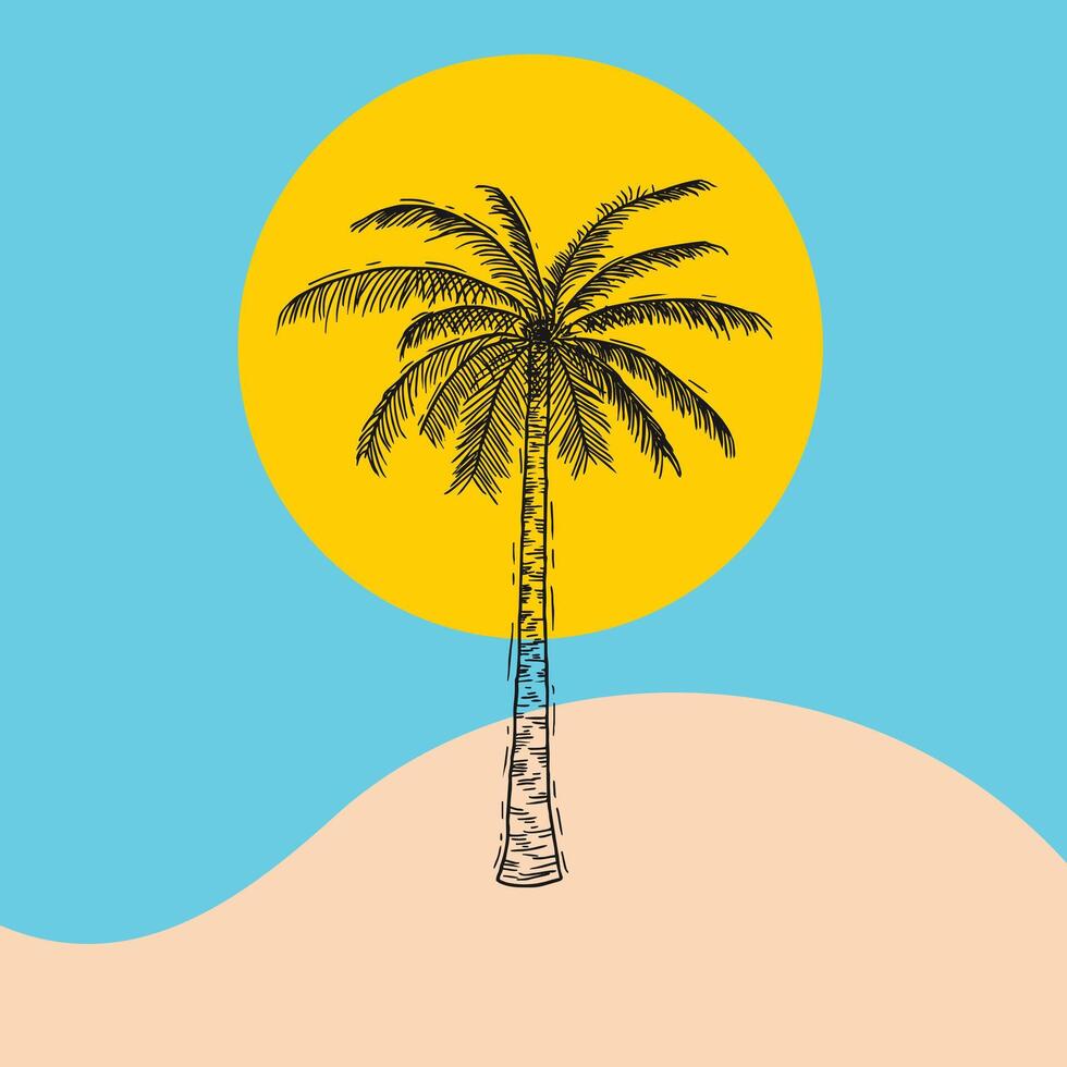 vector de palmera