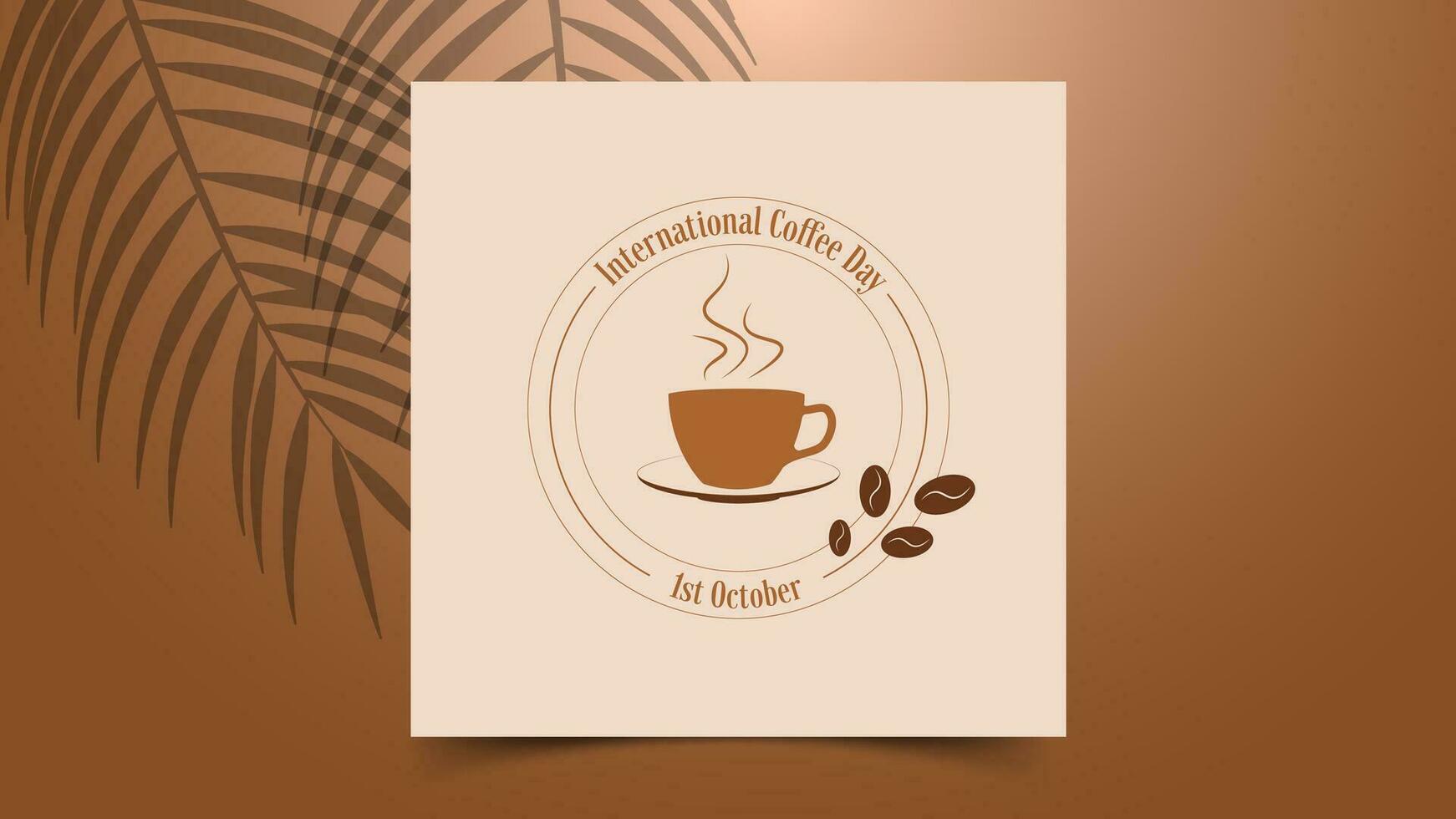 Coffee day post design vector