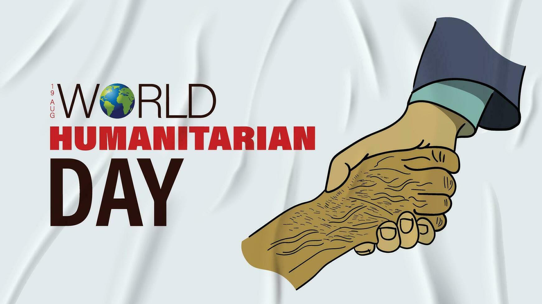 world humanitarian day post design vector