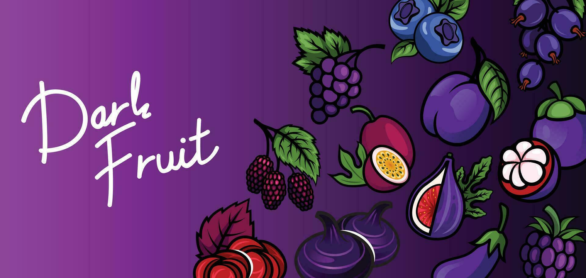 DARK FRUIT DESIGN STOCK vector