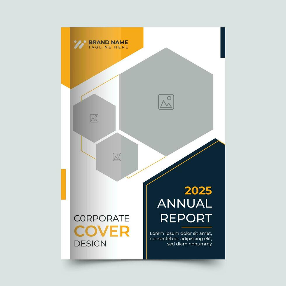 annual report cover design template vector