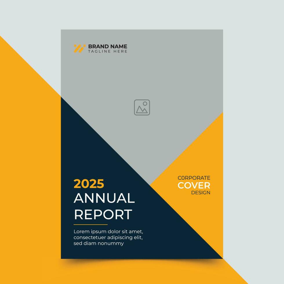 annual report cover design template vector