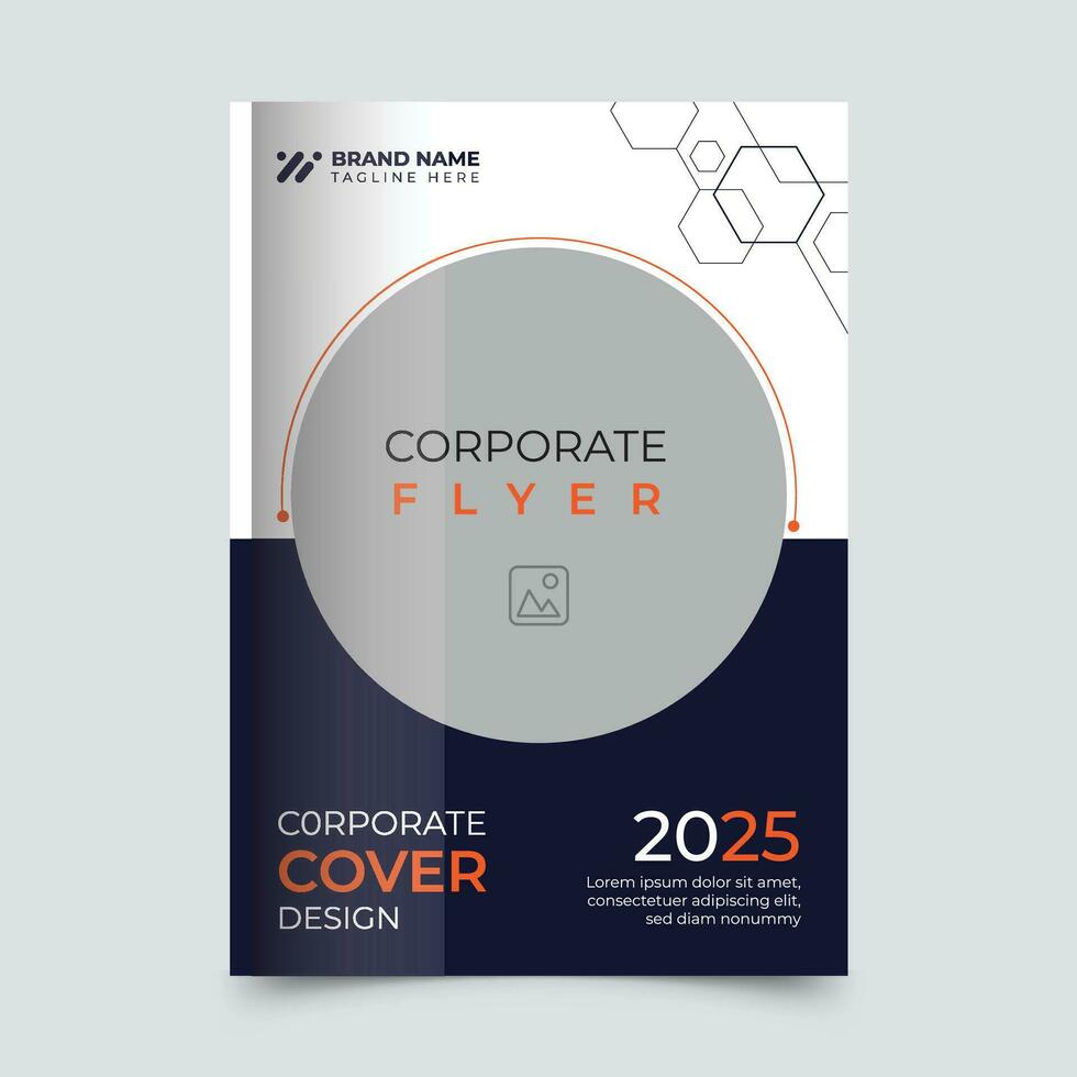annual report cover design template vector