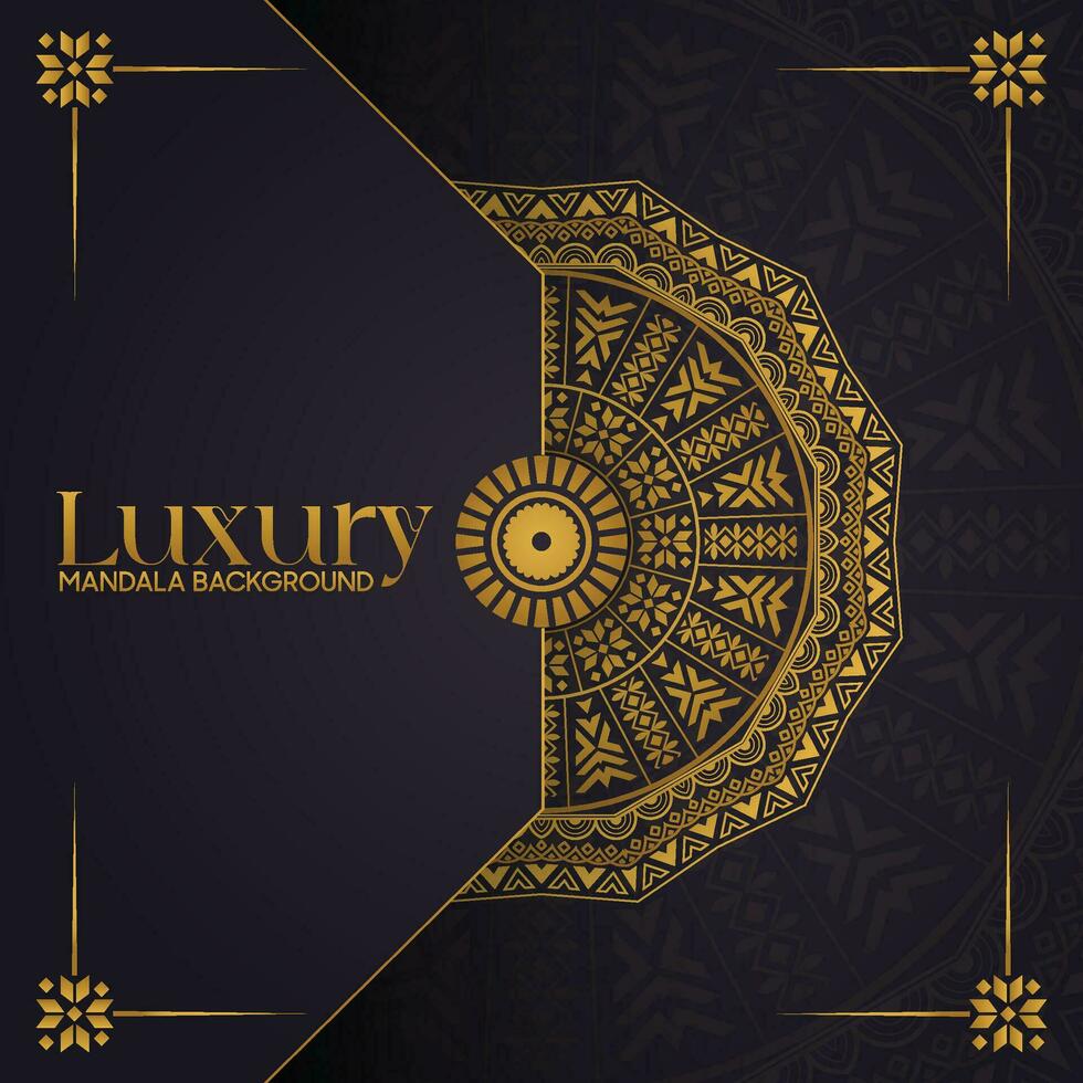 Luxury mandala background with golden arabesque pattern Arabic Islamic east style. Ramadan Style Decorative mandala. Mandala for print, poster, cover, brochure, flyer, banner vector