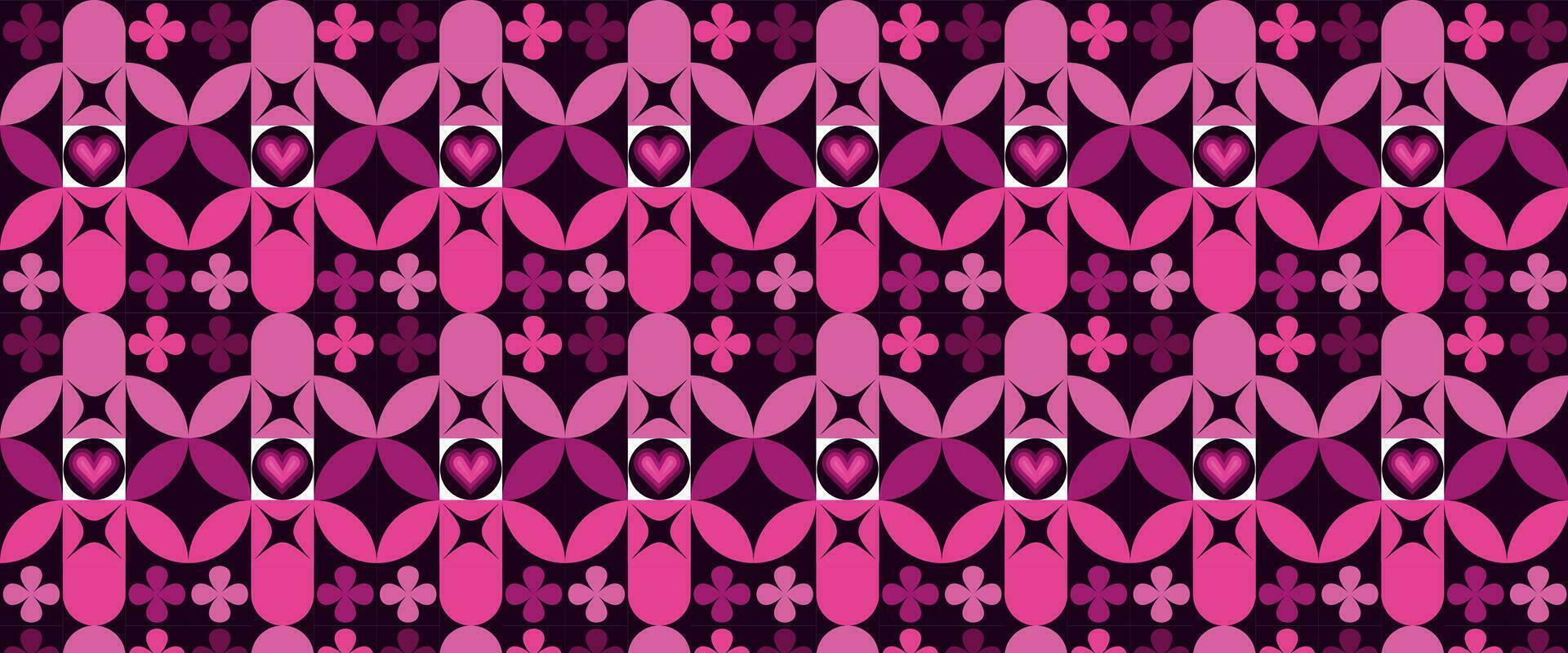 Geometric pattern vector background with Scandinavian abstract color or Swiss geometry prints of rectangles, squares and circles shape design