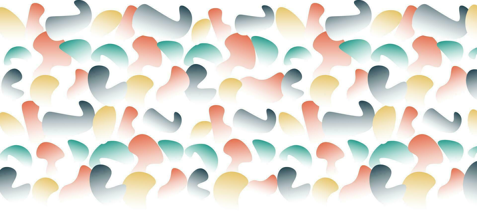 colorful abstract shape curve pattern gradient seamless background vector