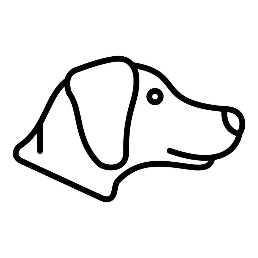 Dog Vector Icon, Lineal style icon, from Animal Head icons collection, isolated on white Background