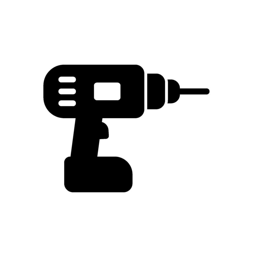 Hand drill machine icon for repair tools vector