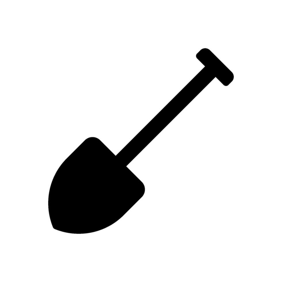 Shovel icon for digging soil vector