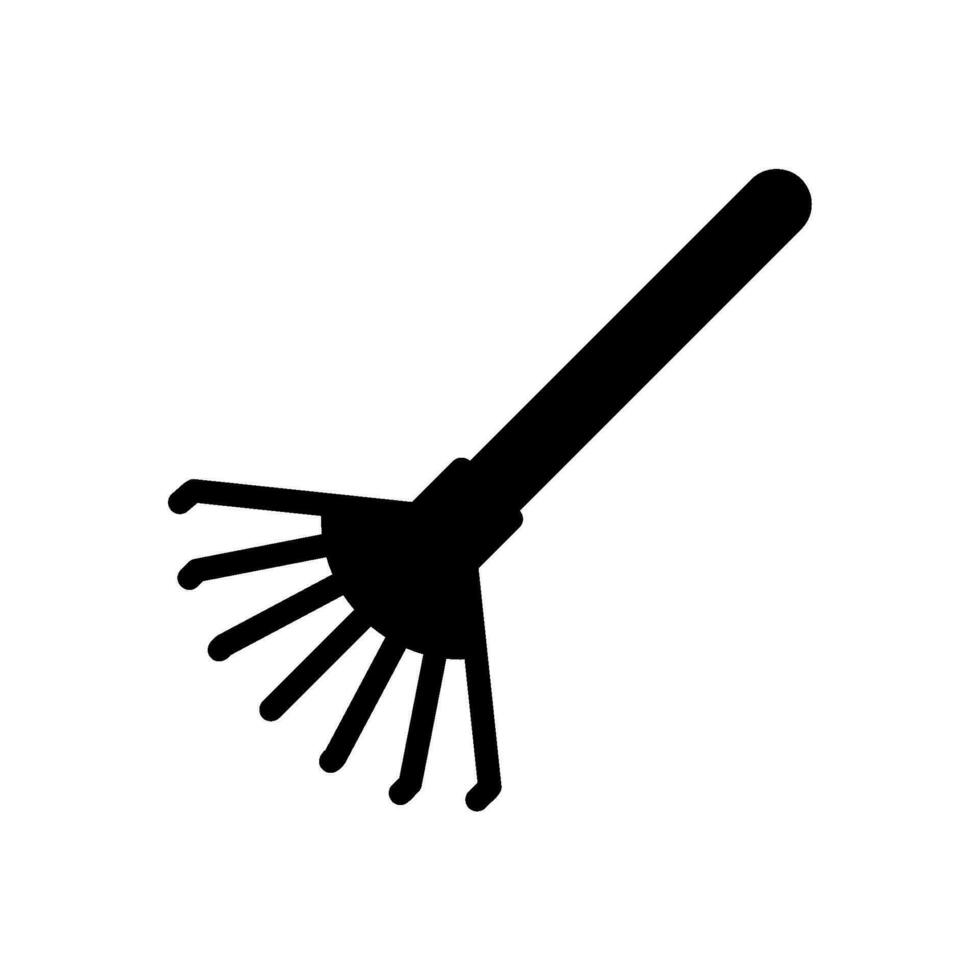 Rake icon for cleaning leaves vector
