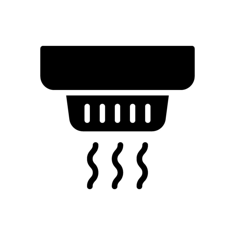 Smoke detector icon for building safety from fire vector