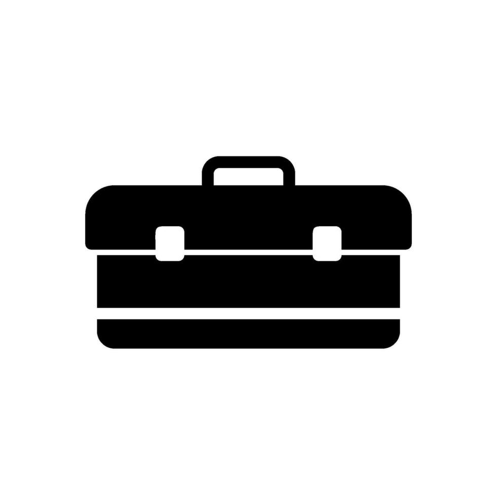 Toolbox icon for storing carpentry and repair tools vector