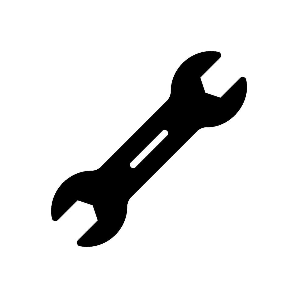 llave inglesa icono para reparar herramienta vector