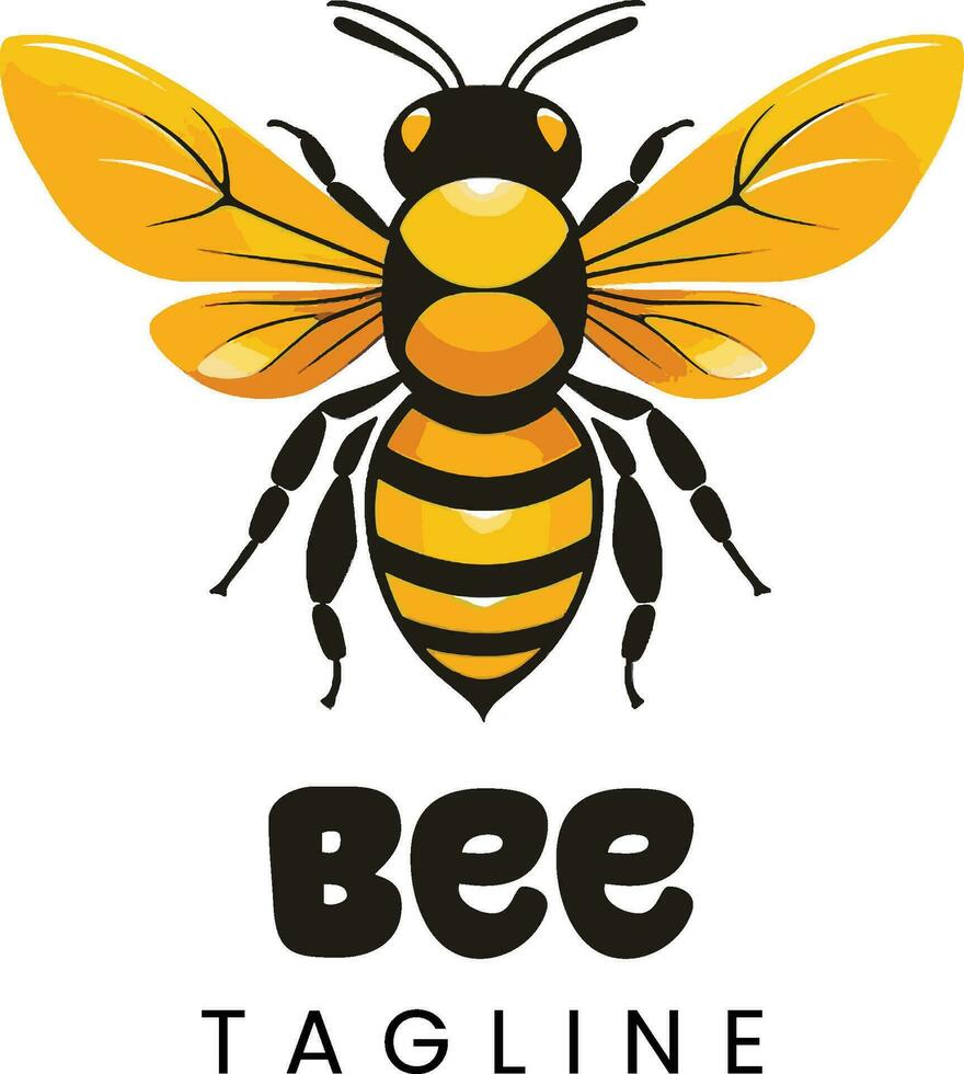 Bee logo vector