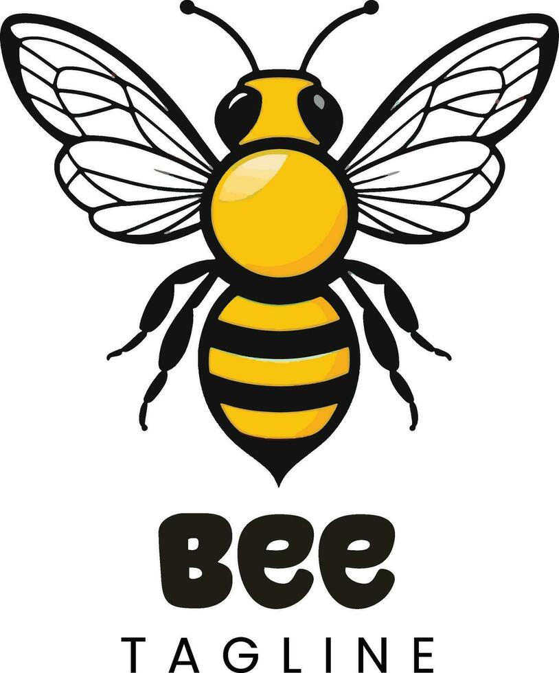Bee logo vector