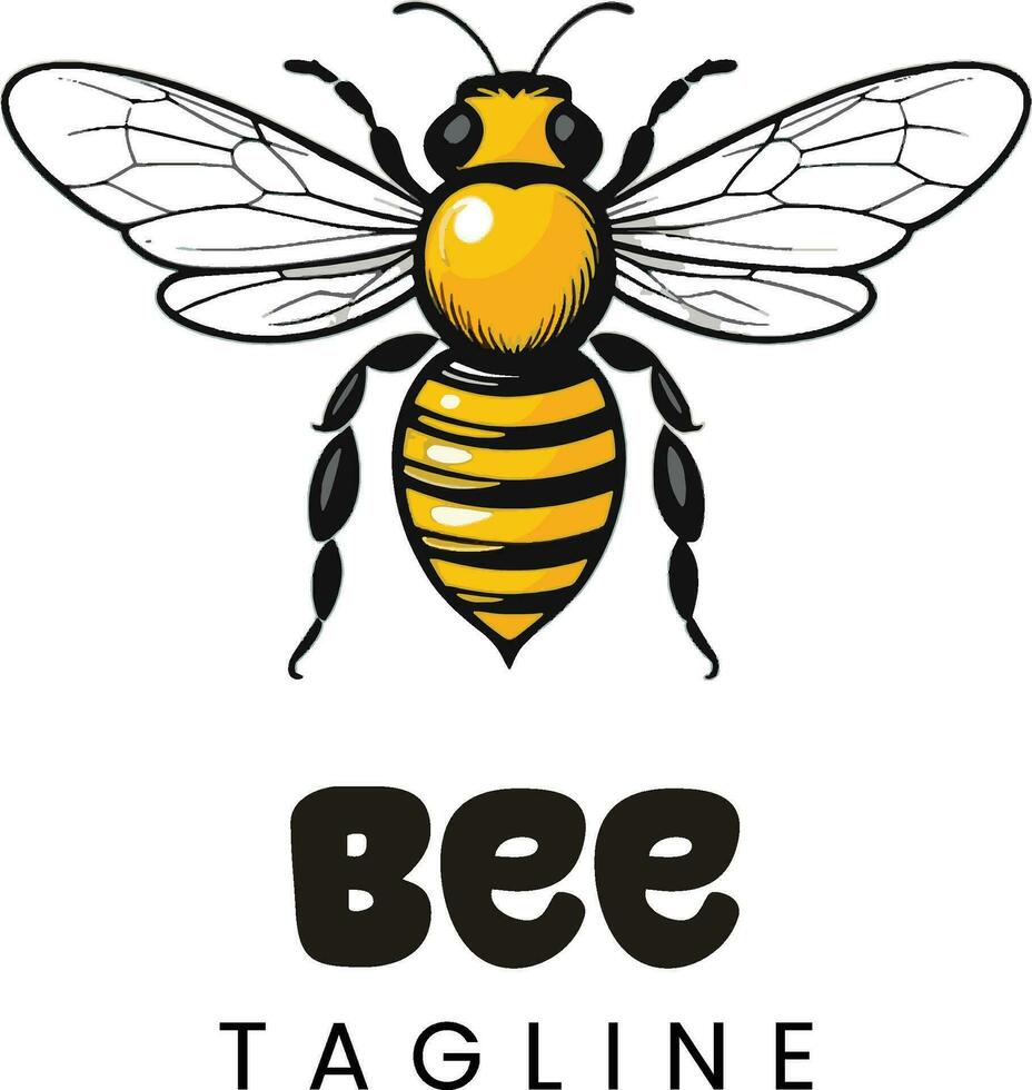 Bee logo vector