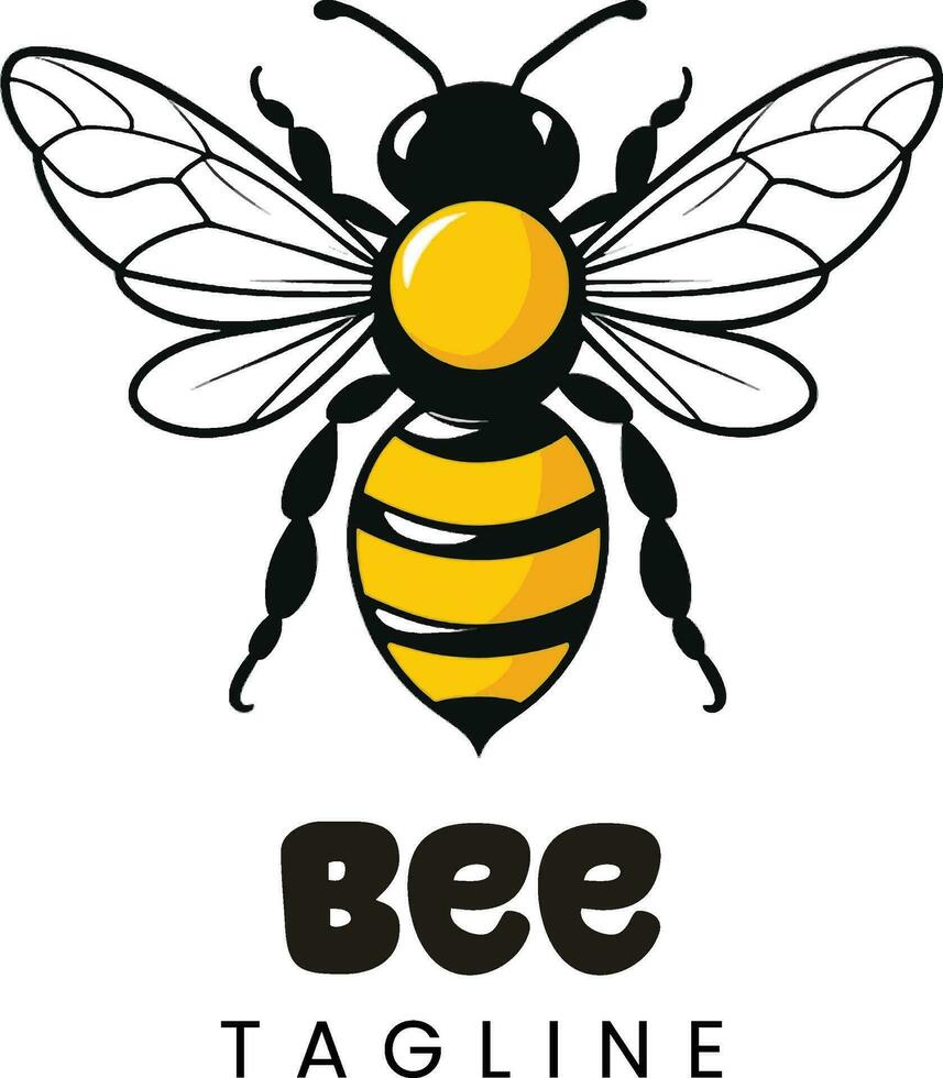 Bee logo vector