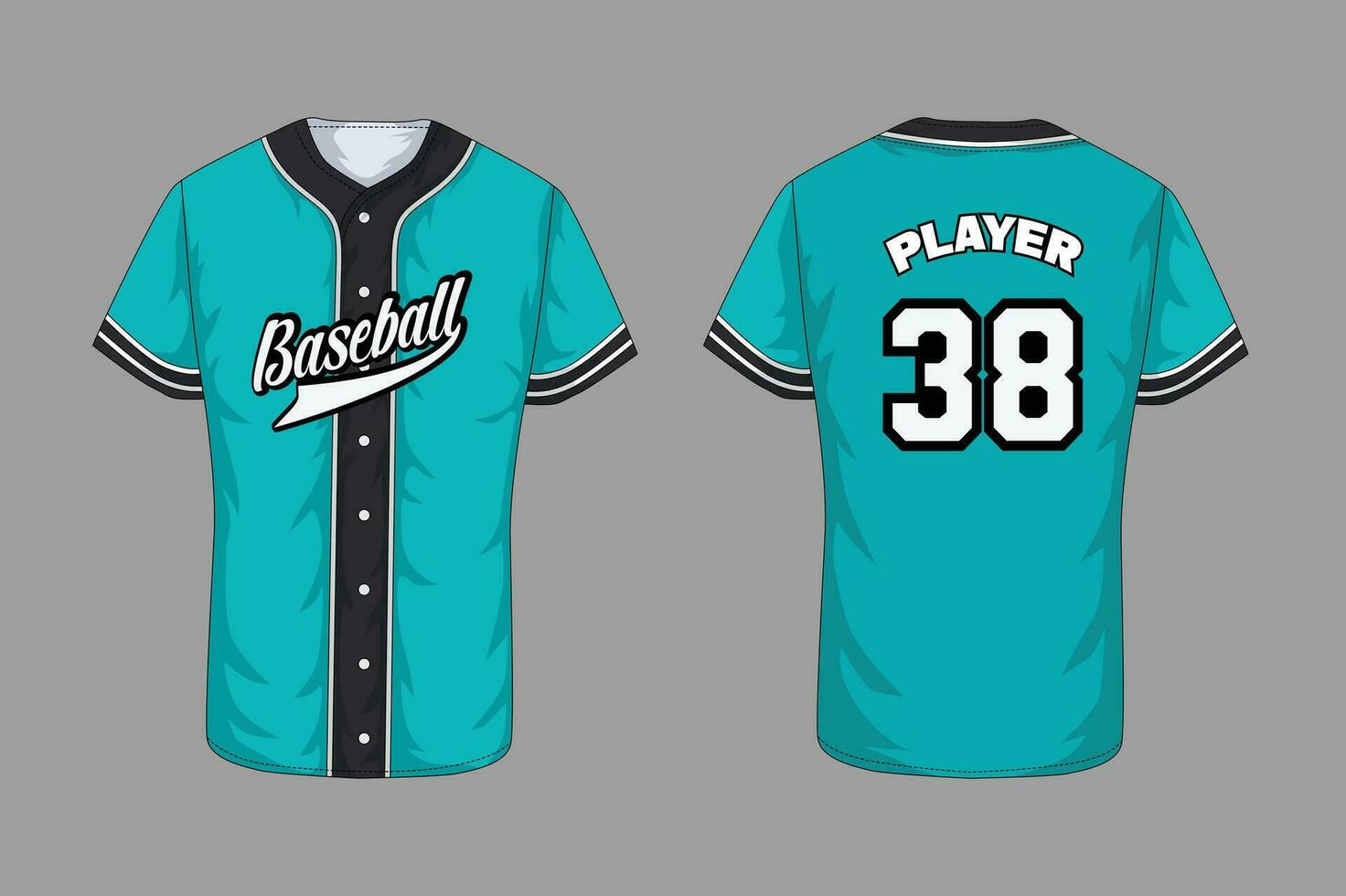 Vector baseball t-shirt template