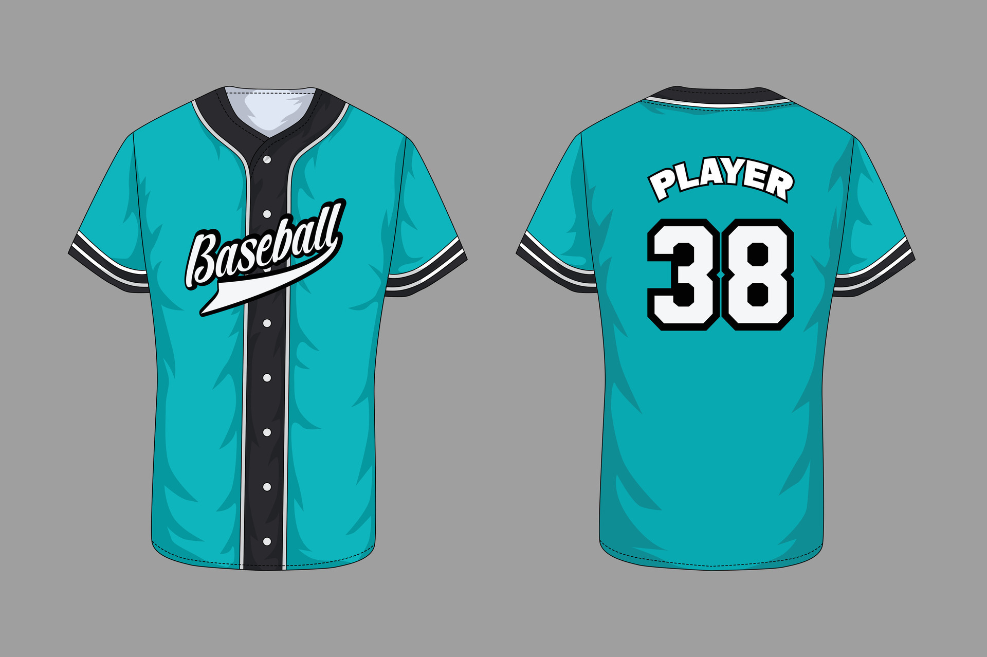 Vector baseball tshirt template 36313614 Vector Art at Vecteezy