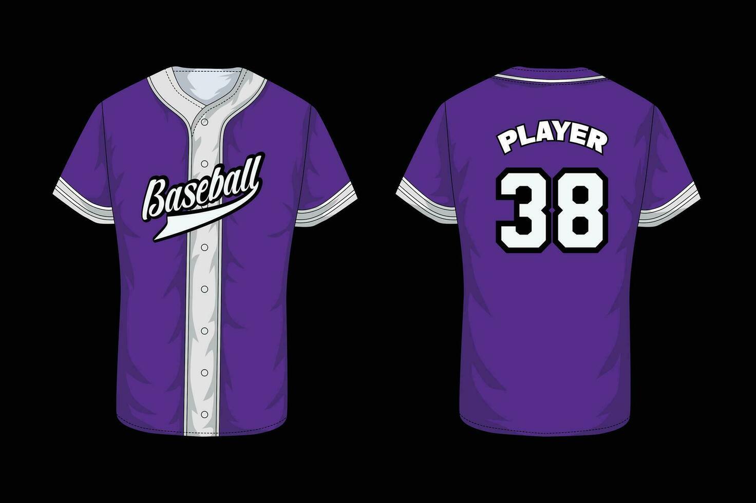 vector béisbol camiseta modelo