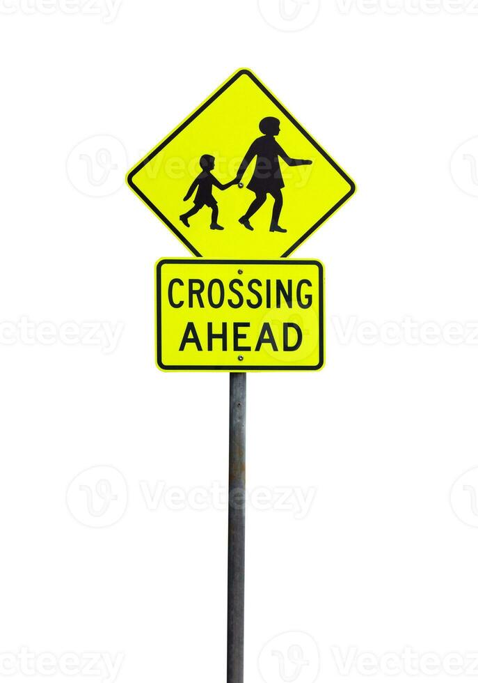 crossing ahead sign photo