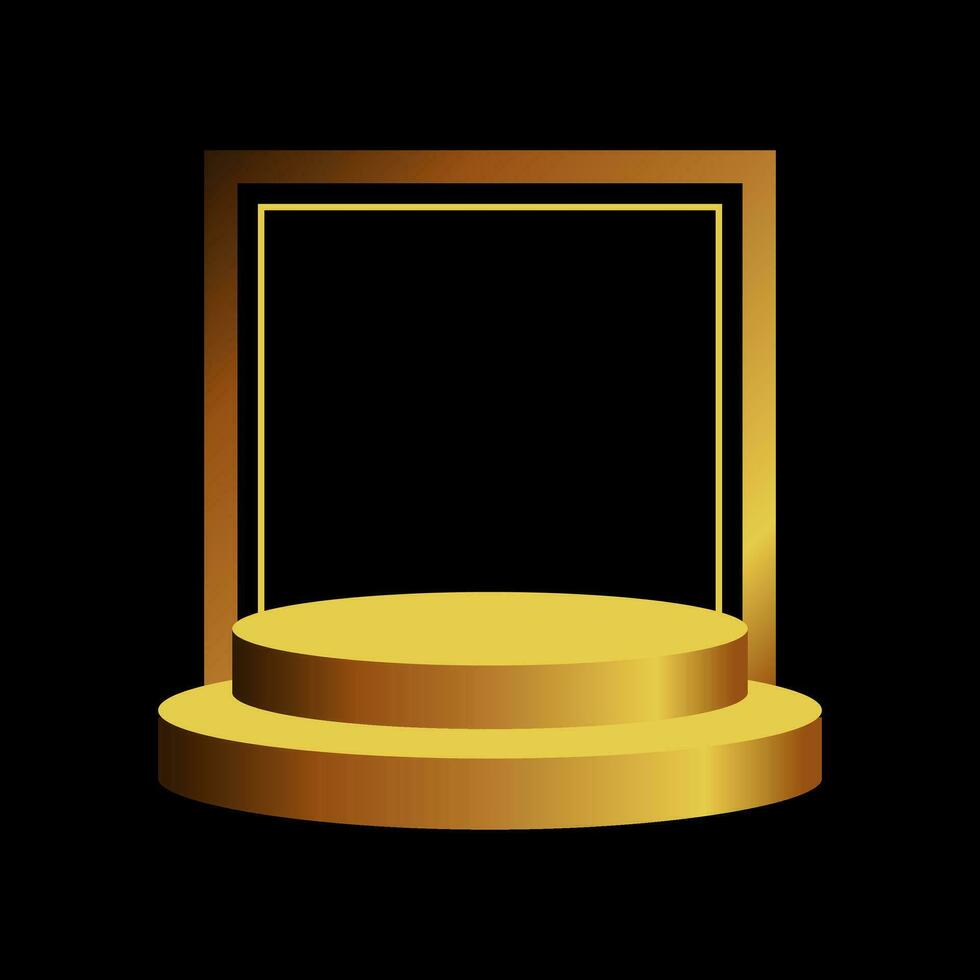 luxury gold frame vector