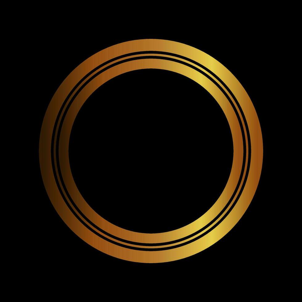luxury gold frame vector