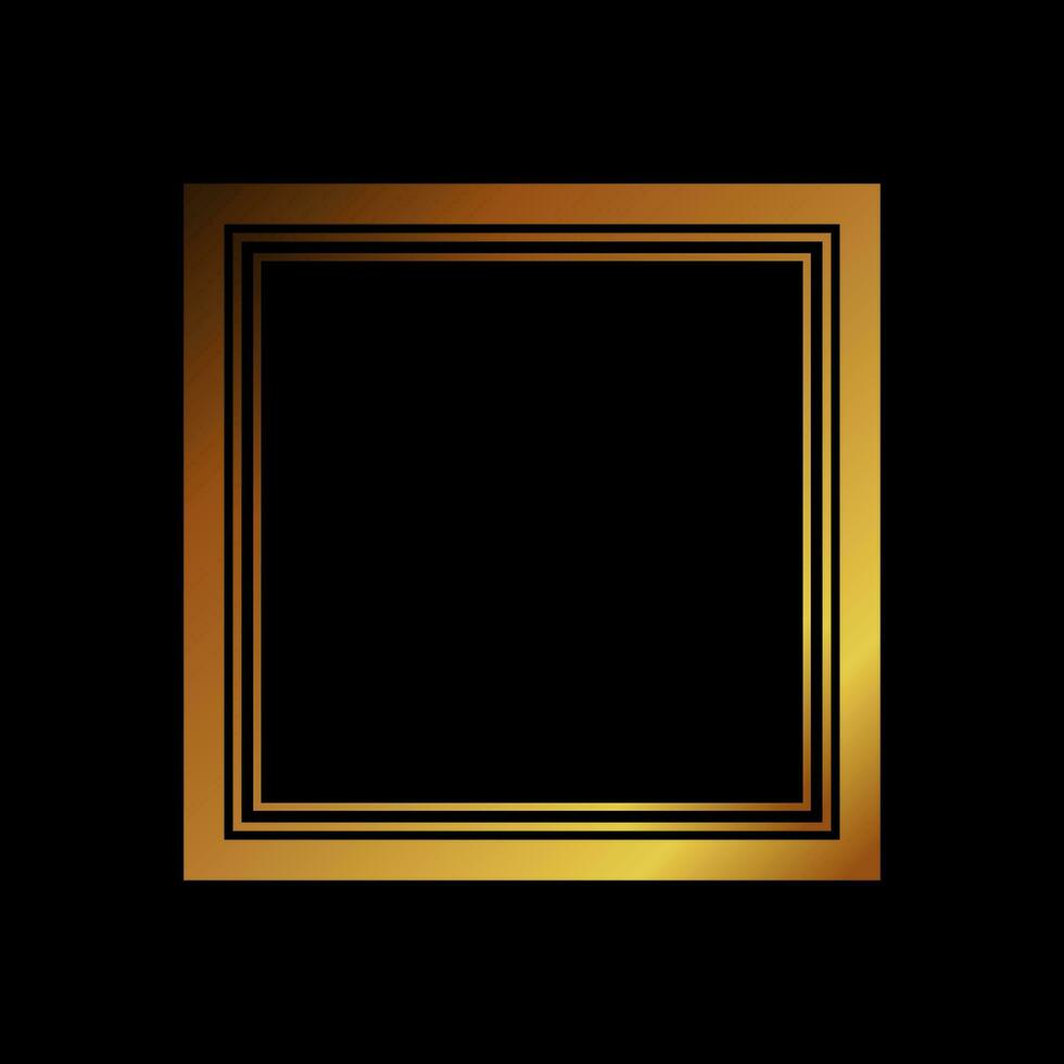 luxury gold frame vector