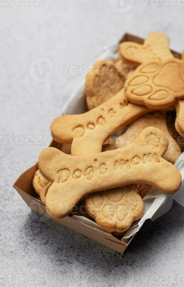 Homemade dog biscuits photo