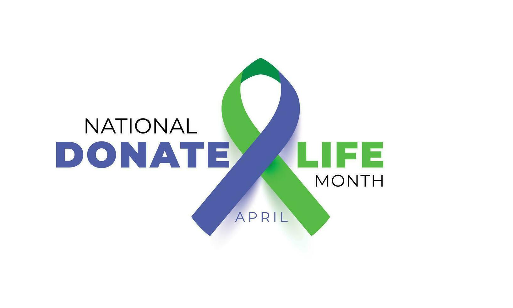 National Donate Life Month. background, banner, card, poster, template. Vector illustration.