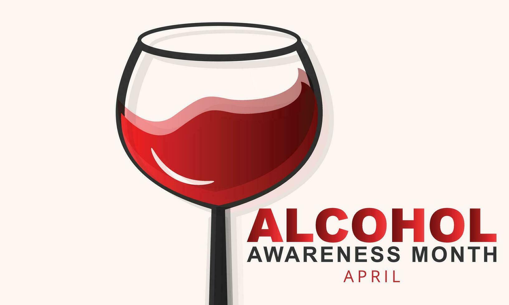 Alcohol awareness month. background, banner, card, poster, template. Vector illustration.