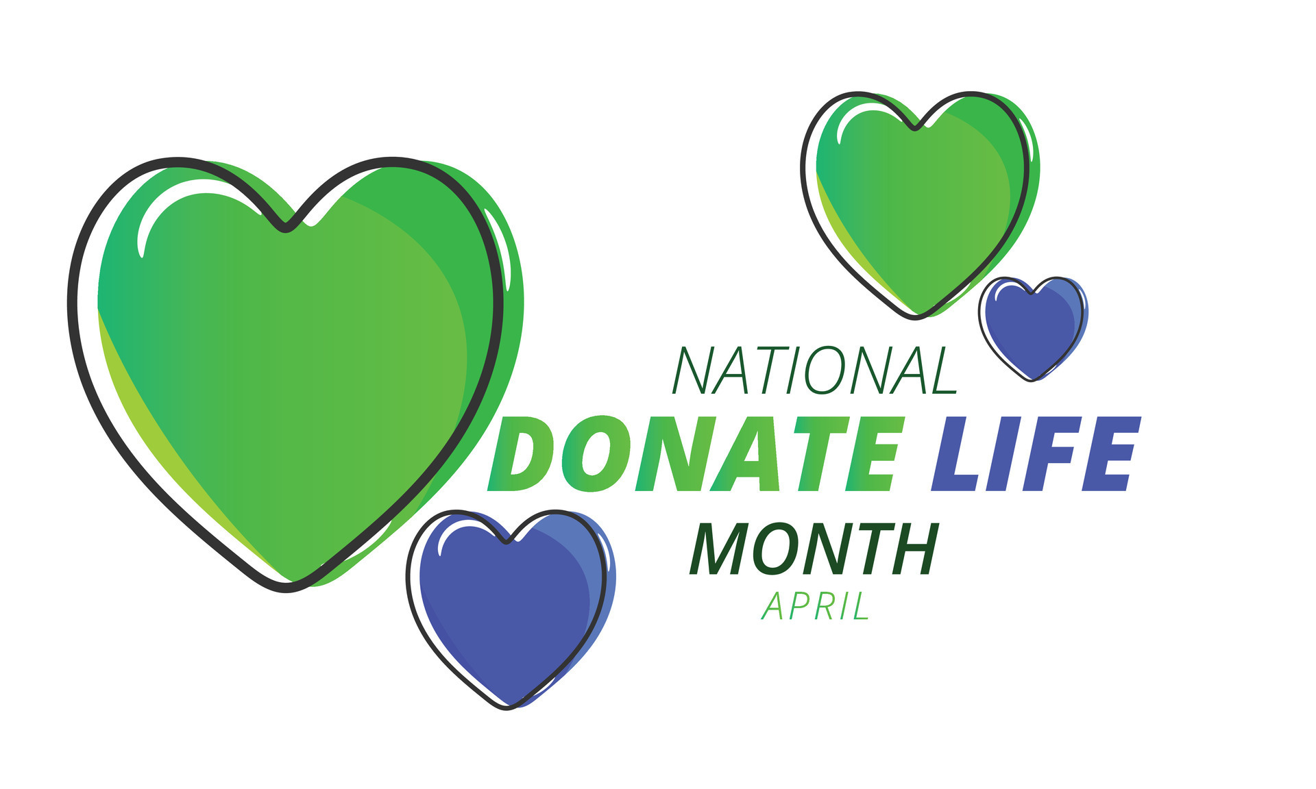 National Donate Life Month. background, banner, card, poster, template